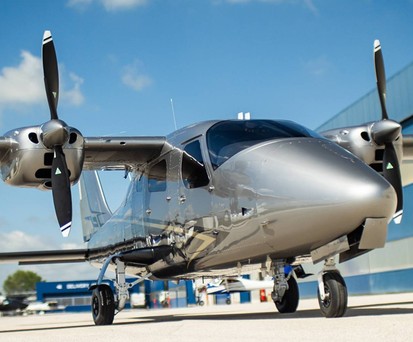 Eine Tecnam P2006T: Mit diesem Flugzeugtyp will Air Taxi Express das Uber der Luftfahrt werden.