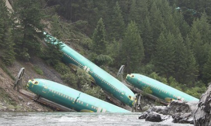 Sind die drei Boeing 2014 nach einer Zugentgleisung im Flussgelandet? Testen Sie Ihr News-Wissen in unserem Quiz.