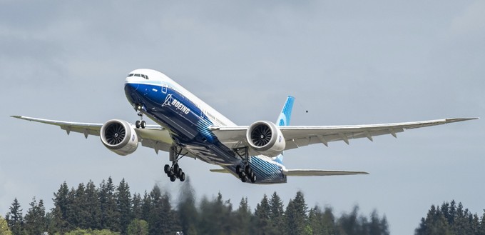 Ein unbekannter Kunden hat zudem zehn Boeing 777X bestellt. Hier im Bild zu sehen ist der zweite Prototyp der Boeing 777-9.