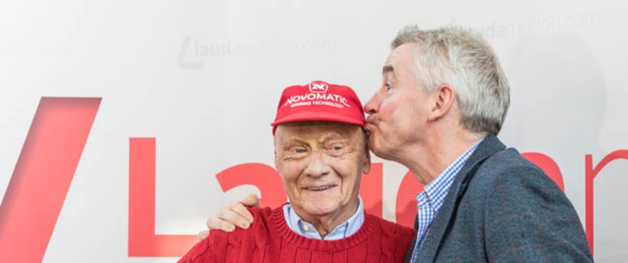 Niki Lauda (links) und Michael O'Leary: Wer ist hier der starke Mann?