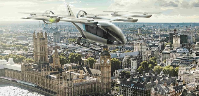 Der neue Entwurf für das Flugtaxi der Embraer-Tochter Eve: Hat jetzt einen klassischen Flügel und eine Heckflosse.