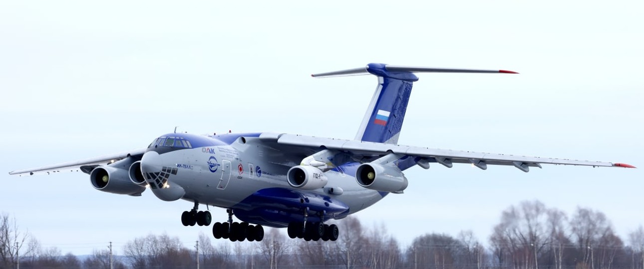 Die Ilyushin Il-76 LL des Gromov Flight Research Institute.