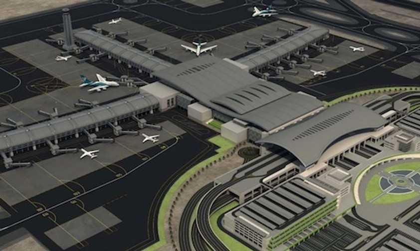Der Flughafen von Muskat nach Fertigstellung der aktuellen Bauphase bietet Kapazität für 12 Millionen Passagier pro Jahr.