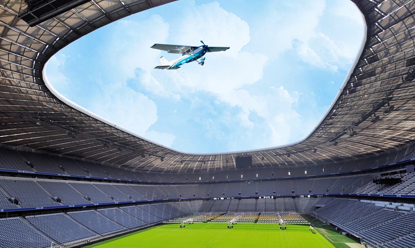 Allianz Arena in München: Flugzeuge sind über den EM-Stadien verboten.