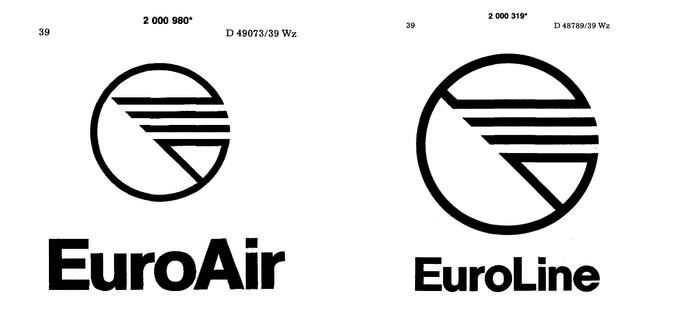 Euroair und Euroline: Zwei Wort-Bild-Marken von Lufthansa.