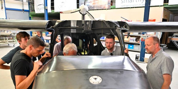 Die SF-1 von Smartflyer von vorne: Im kommenden Jahr soll der Erstflug erfolgen.