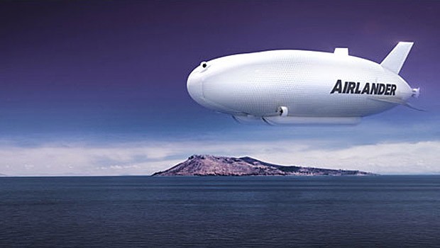 Das Flugzeug-Luftschiff-Helikopter kann dank einer neuen Kissentechnologie ohne Probleme an Land, aber auch auf dem Wasser landen.