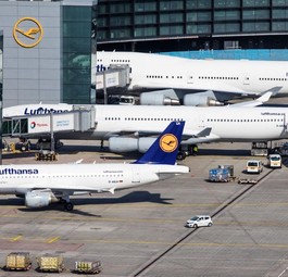 Lufthansa aircraft in Frankfurt: The fleet will be smaller in the future.
