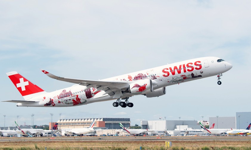 Airbus A350-900 von Swiss: Die Wanderlust-Lackierung bleibt länger.