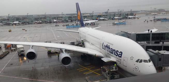 Airbus A380 der Lufthansa.