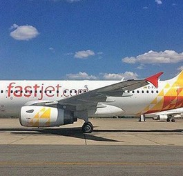 Airbus A319 von Fastjet: Zu groß für die Airline.