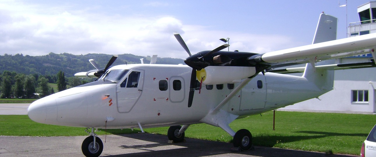 Die De Havilland Canada DHC-6-300 von Zimex startete in St. Gallen-Altenrhein.