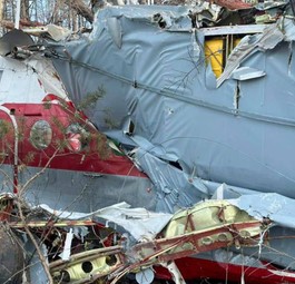 Die zerstörte An-3: Das Flugzeug verlore die Schubkraft.