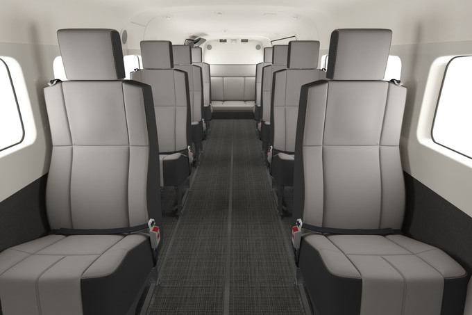 Die Kabine der Grand Caravan EX gibt es in drei neuen Executive-Varianten. Hier zu sehen: die graue Version Lunar.