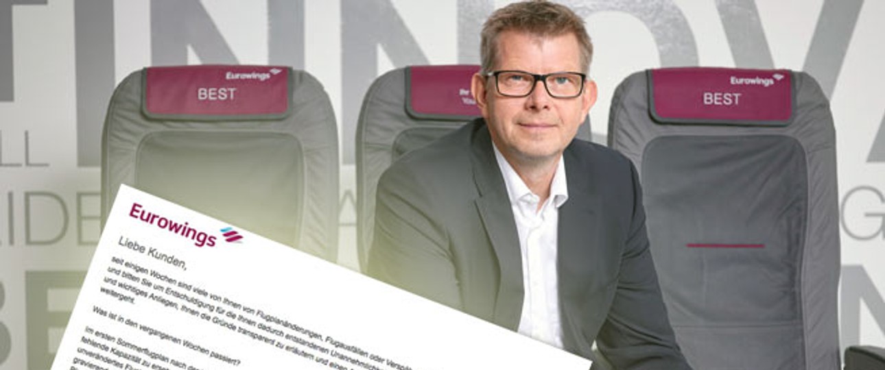 Thorsten Dirks: Der Eurowings-Chef musste einen Entschuldigungsbrief schreiben.