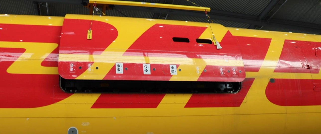 Frachttür nach dem Zwischenfall: Sie war nicht richtig verriegelt. 