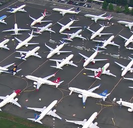 Boeing-Werk in Renton: So voll war es dort schon im Juni.