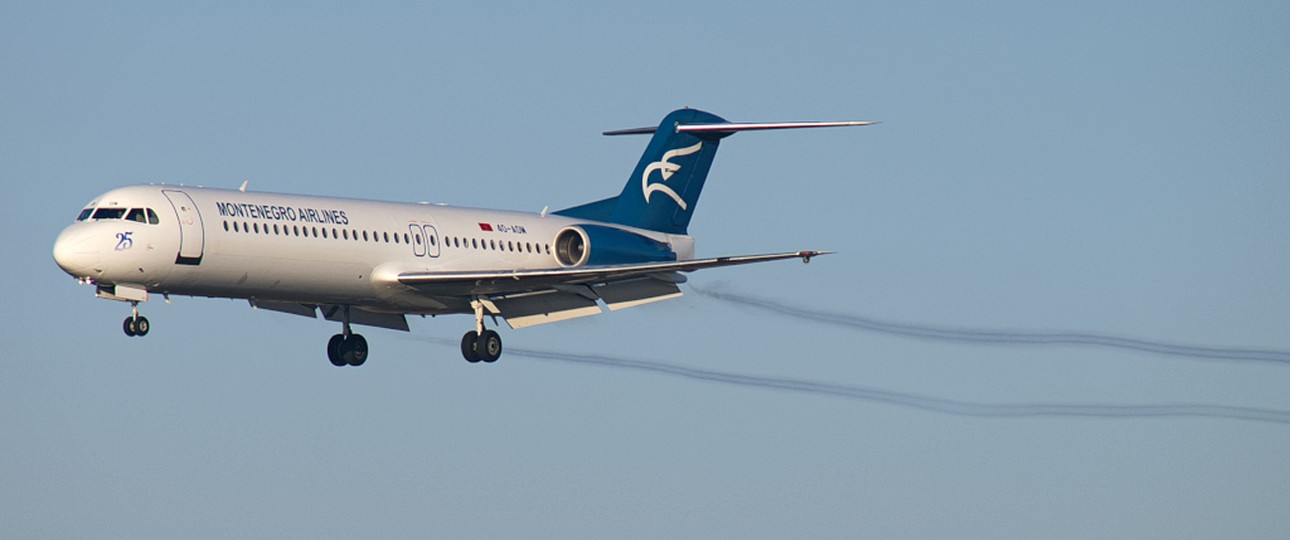 Fokker 100 von Montenegro Airlines: Die neue montenegrinische Nationalairline soll schon bald mit Fliegern der alten starten, aber nicht mit  den Fokker-Jets.