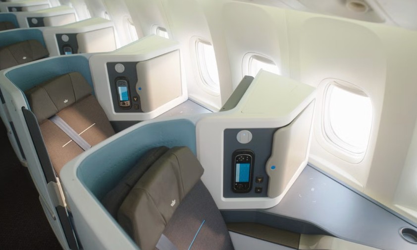 Business Class des KLM-A350: Am Anfang noch nicht im Verkauf.