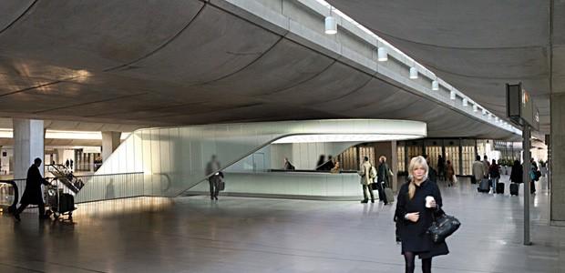Visualisierung des Bahnhofs von CDG Express: In 20 Minuten im Zentrum.