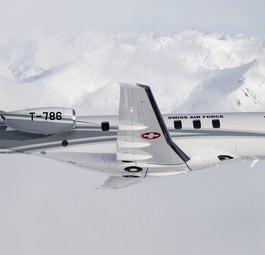 Der neue Schweizer Regierungsjet: Schweizerkreuz am Heck.