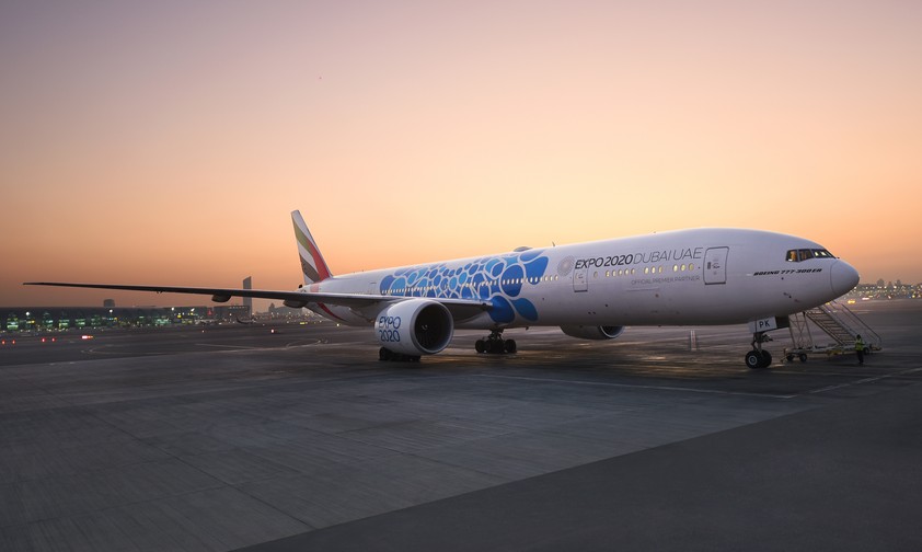 Boeing 777 von Emirates: Solch ein Jet sorgte für den Schaden.