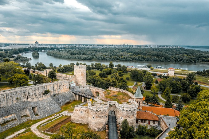 Beogradska Tvrdava Festung aus Luft