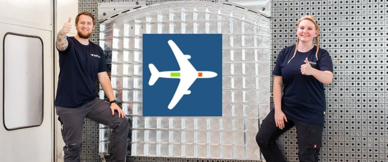 First part of the tank wall for the A321 XLR: The picture in the middle shows where the rear centre tank (green) is installed. Orange is an optional, smaller additional tank marked.