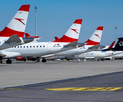 Flieger von Austrian Airlines: Lange am Boden.