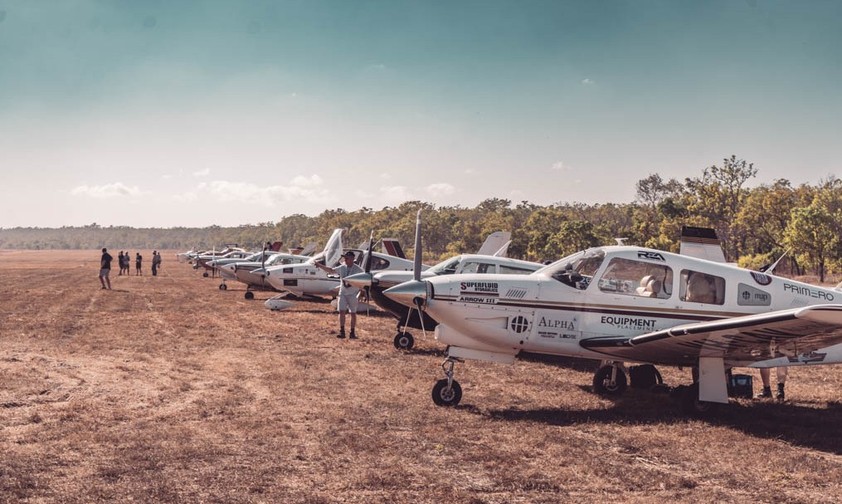 Flugzeuge vor dem Start: Das Outback Air Race findet dieses Jahr Ende August statt.