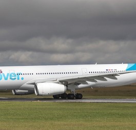 Die HB-JHQ kommt schon im Kleid von Eurowings Discover daher.