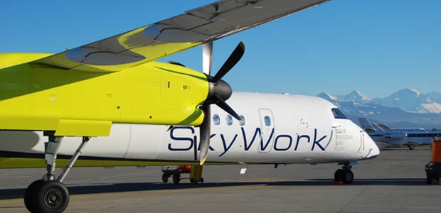 Dash 8 von Skywork: Bleiben etwas länger schweizerisch.