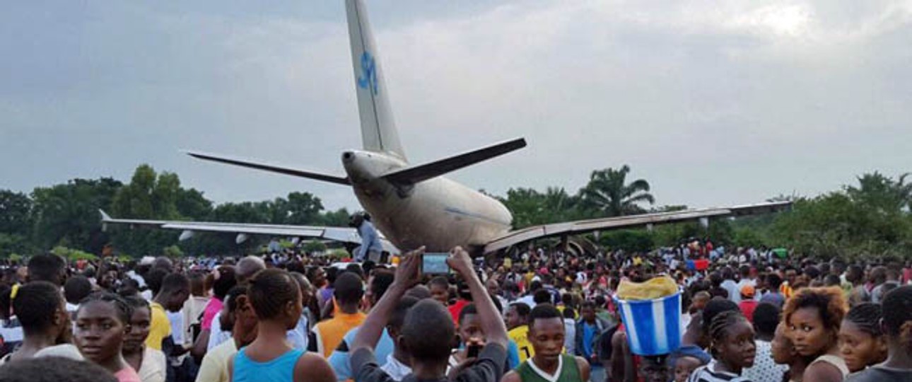 Der verunfallte Airbus A310: Acht tote Anwohner.