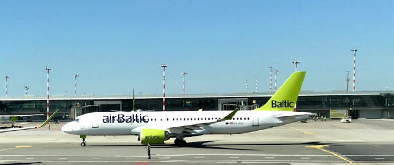 Airbus A220 of Air Baltic: No more flights.