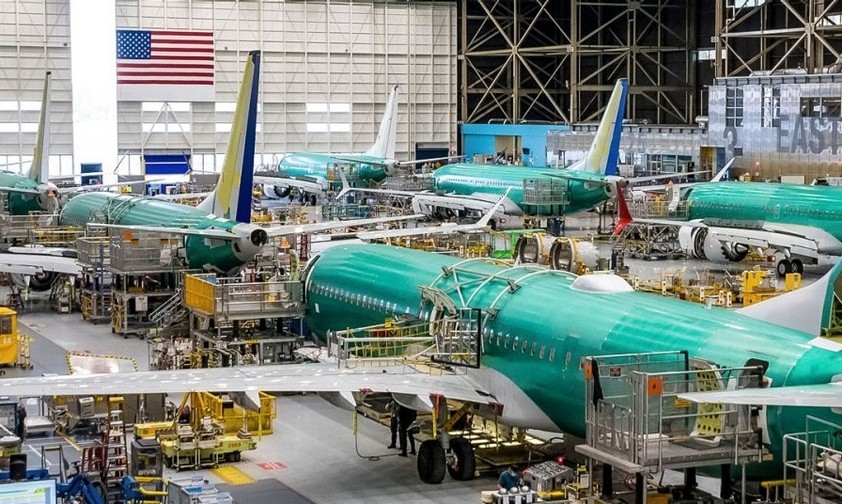 Produktionshalle der 737 Max: Die Max 10 will Boeing in einer eigenen Montagelinie bauen.