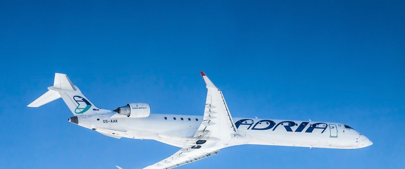 CRJ900 von Adria Airways: Im Sommer für AUA unterwegs.