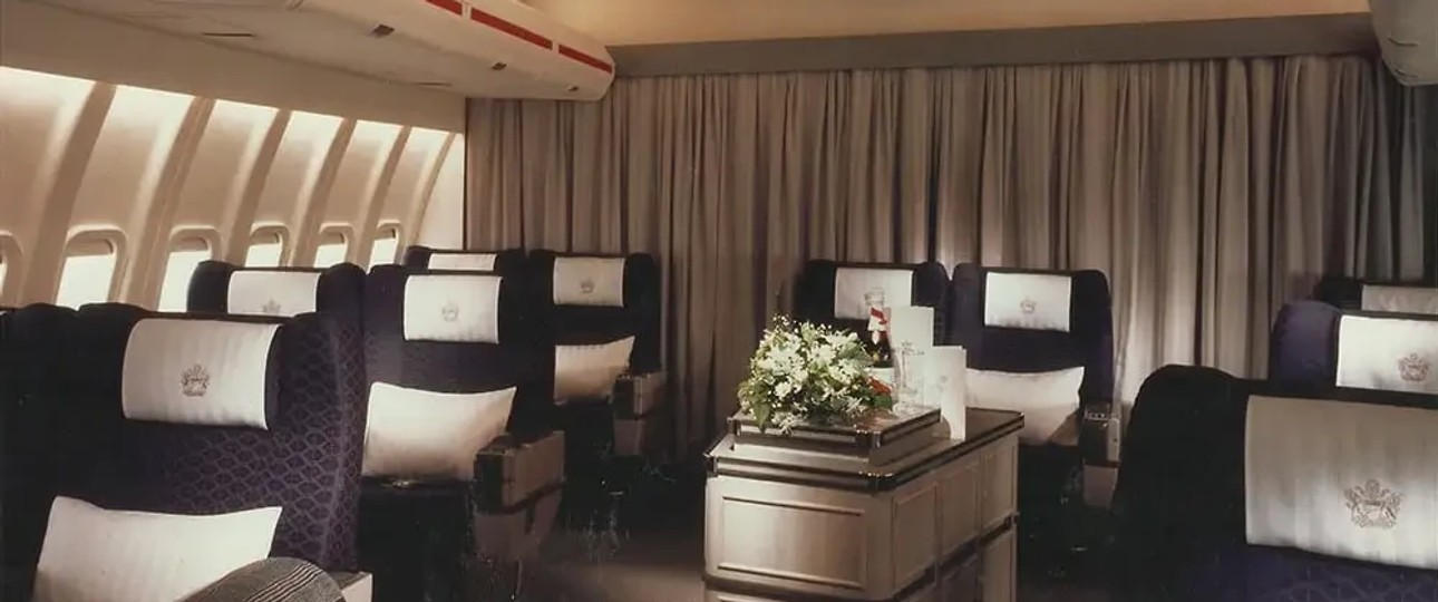 British Airways First-Class-Kabine in den 1980er Jahren: Die Männerdomäne wurde aufgebrochen.