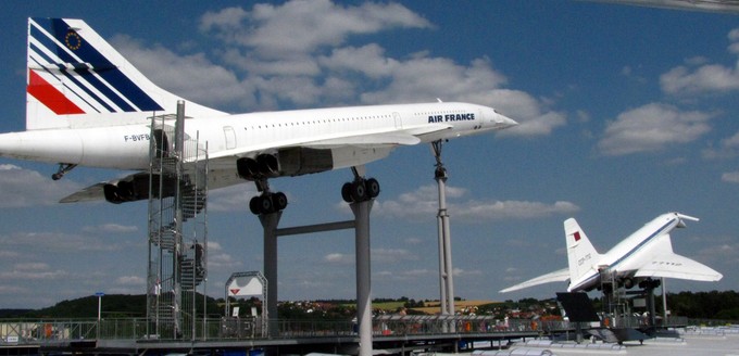 Die Ähnlichkeit zur Concorde wird eindrucksvoll im Technikmuseum Sinsheim in Baden-Württemberg gezeigt.