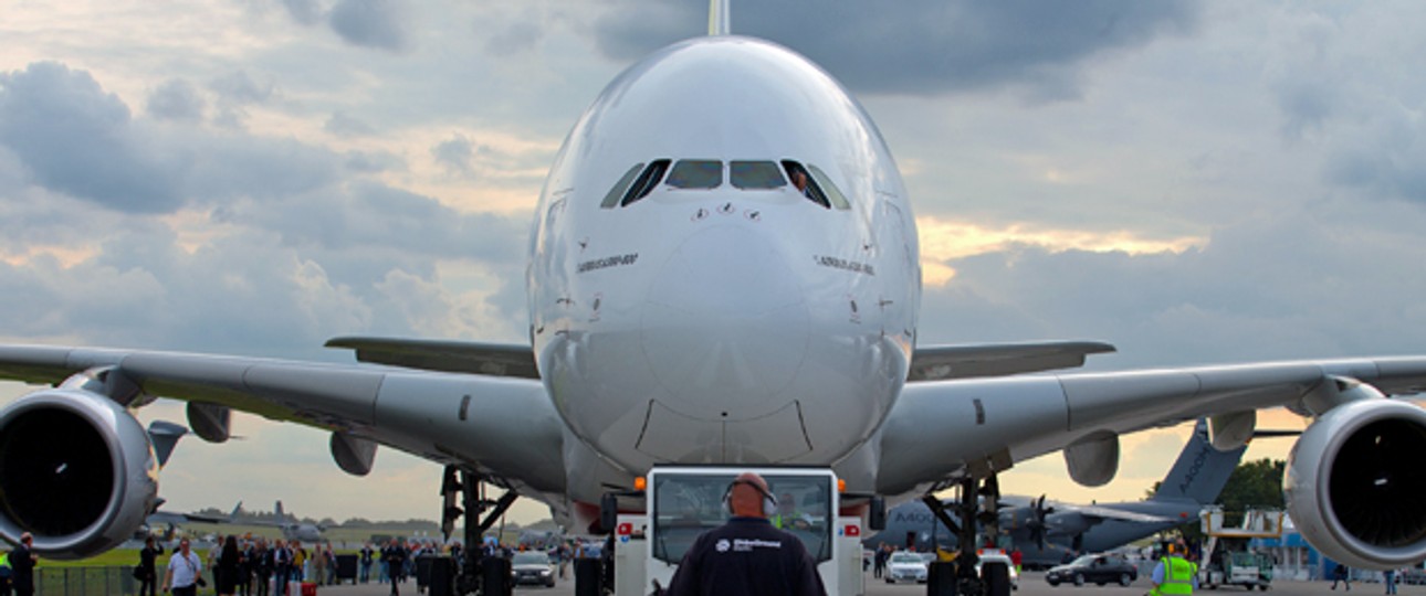 A380 über Santiago de Chile: Airbus plant Änderungen.
