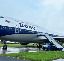Die Boeing 747 in St. Athan.