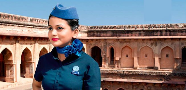 Flugbegleiterin von Indigo: Die indische Airlines ist Marktführerin.