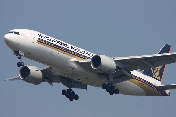 Die Boeing 777-200 mit dem Kennzeichen 9V-SRG von Singapore Airlines: Ist jetzt im Iran.