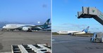 Jets von Oman Air und Condor am Flughafen Hahn: Notlösung.