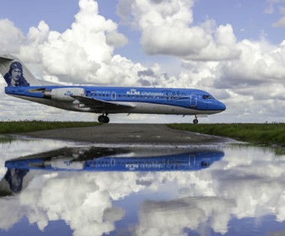 Fokker 70 von KLM: Sogar der König flog die Jets.