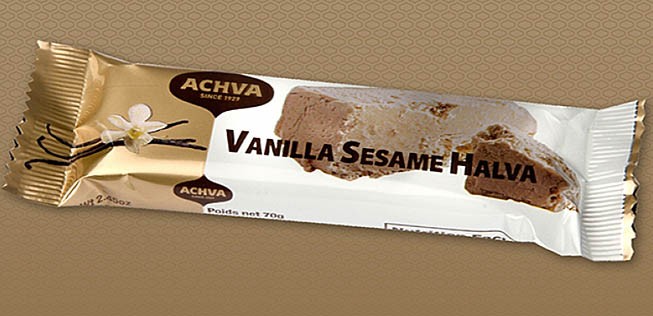Halva-Süßigkeit von Achva: Wieder an Bord von Brussels Airlines erhältlich.