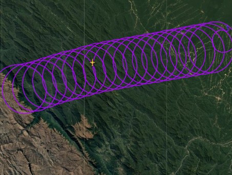 Flugverlauf der Cessna Citation.