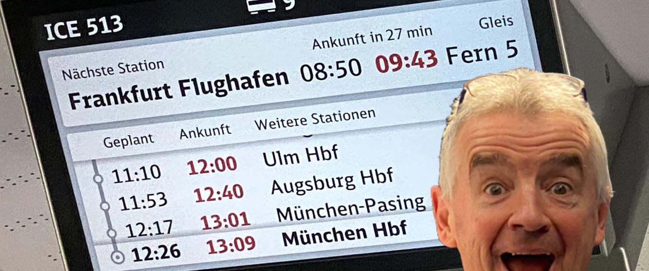 Verspätete Züge am Flughafen Frankfurt: Für Ryanair-Chef Michael O'Leary kein Problem.