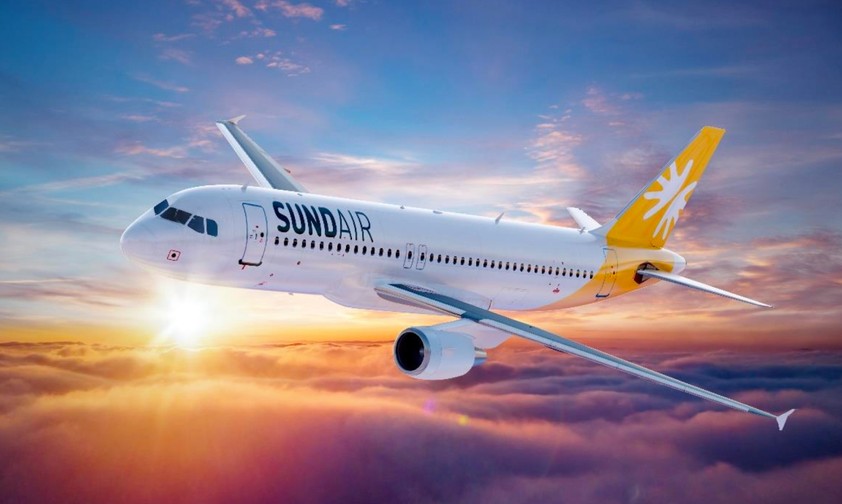 Schauinsland-Logo auf dem Heck: So sollen Sundairs Flugzeuge künftig aussehen.
