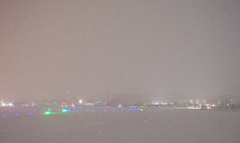 Bangor Airport am Sonntagabend: Der Wintersturm wütete auch hier.