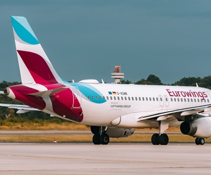 Airbus A320 von Eurowings: Streit um Handgepäck.